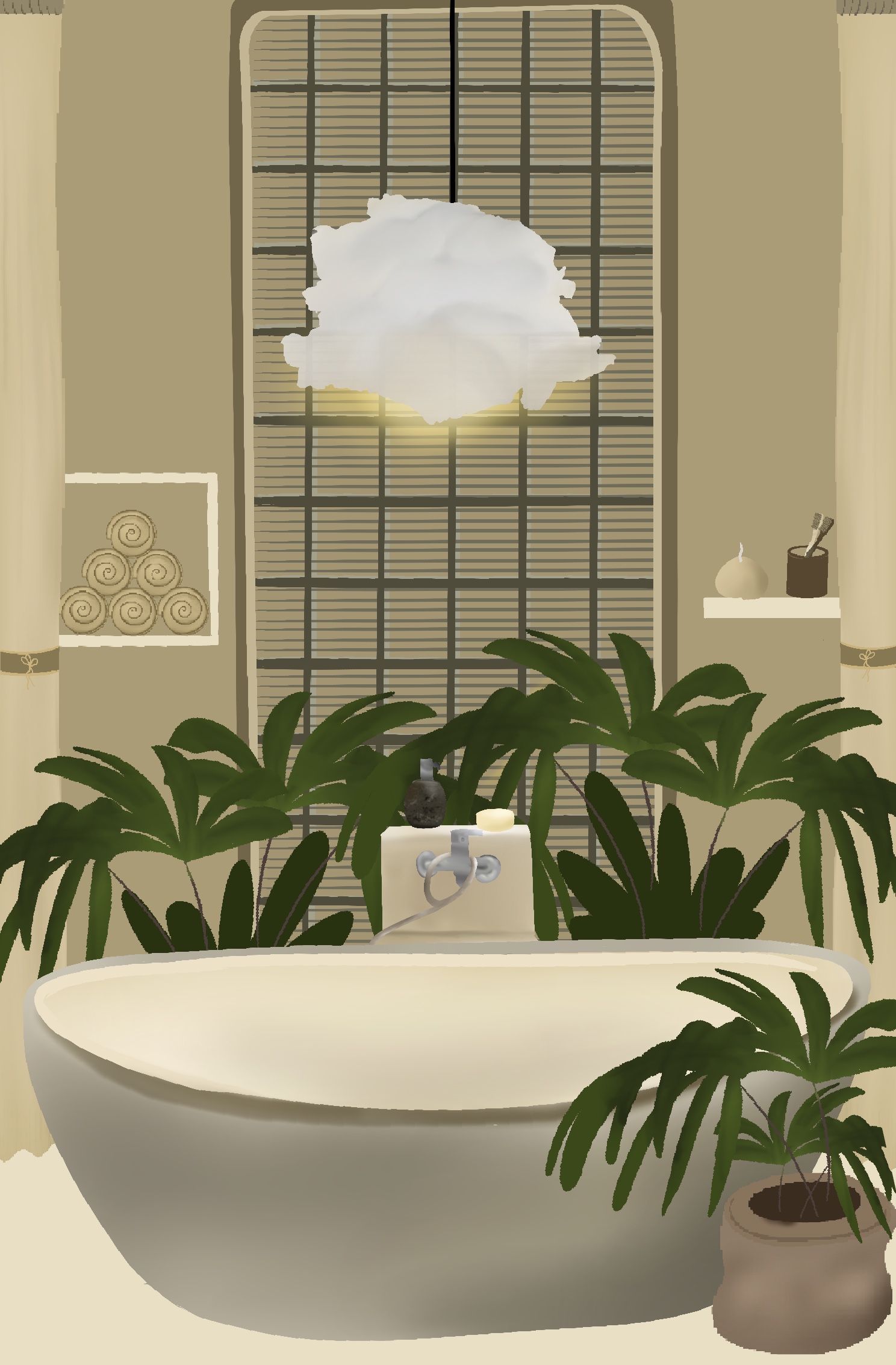 Cozy Bathroom 2D